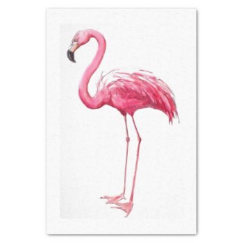 Pink Flamingo Tissue Paper by KraftyKays at Zazzle