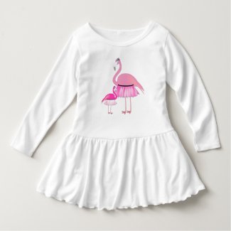 Pink Flamingo Toddler Ruffle Dress