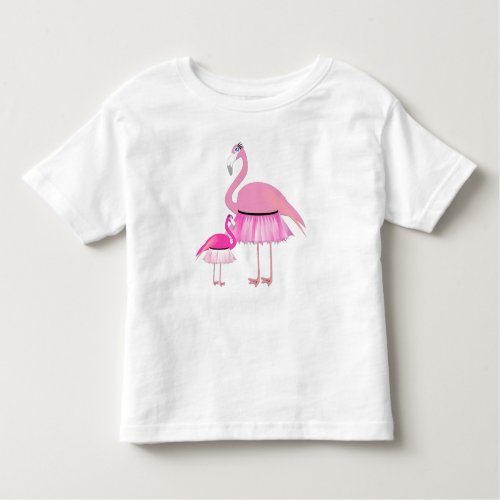 Pink Flamingo Toddler Ruffle Dress Toddler T_shirt