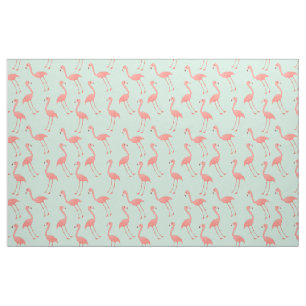 Pink Flamingo Trendy and Tropical Pattern Fabric