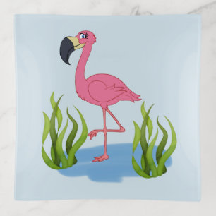 Pink Flamingo Trinket Tray