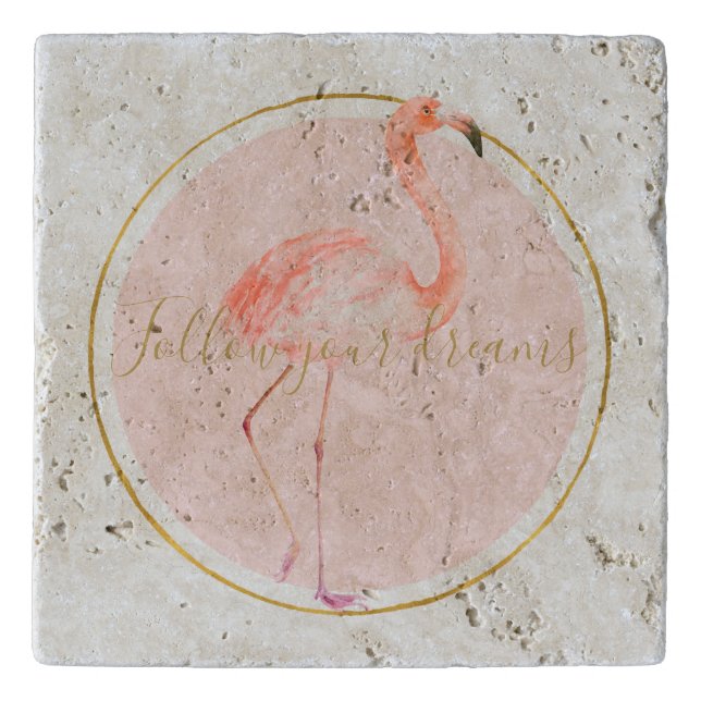 Pink Flamingo       Trivet (Front)