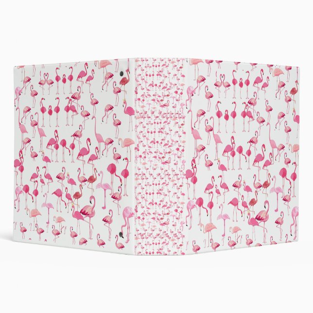 Pink Flamingo Tropical 3 Ring Binder – Cute Summer (Background)