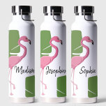 Pink Flamingo Tropical Bachelorette personalized Water Bottle<br><div class="desc">Introducing our Pink Flamingo Tropical Bachelorette Personalized Water Bottle – a fun and practical accessory for your tropical celebration. This vibrant water bottle features a playful pink flamingo design, and the personalization option allows you to add a special touch for an unforgettable bachelorette experience. Customize the water bottle with the...</div>