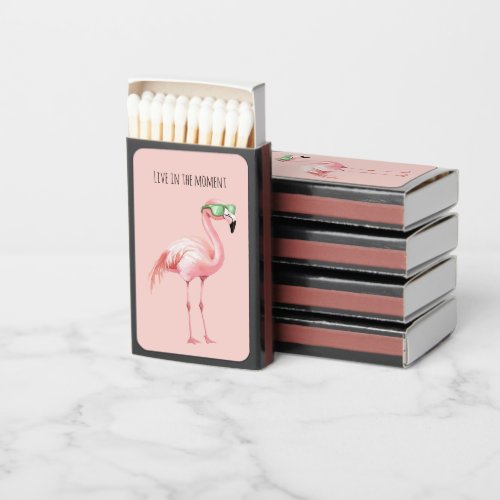 Pink Flamingo Tropical Bird Matchboxes