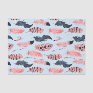 Pink Flamingo Tropical Cute Feathers Tissue Paper