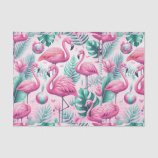 Pink Flamingo Tropical Design Tissue Paper