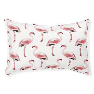 Pink Flamingo Tropical Dog Bed