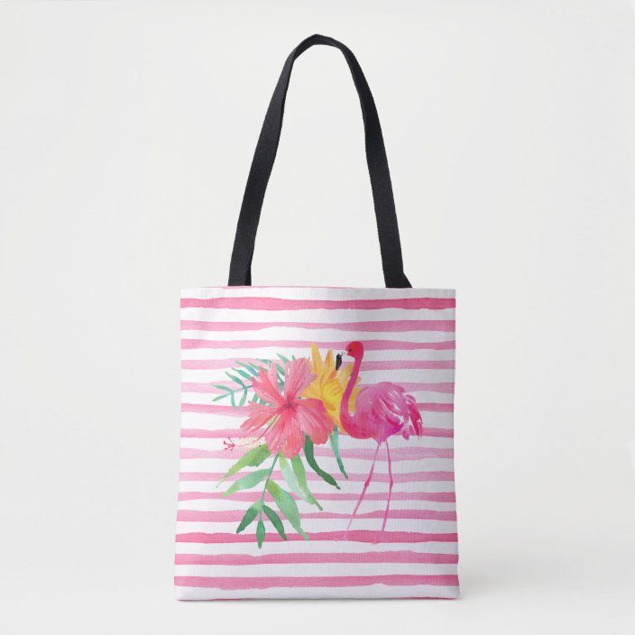 pink flamingo beach bag