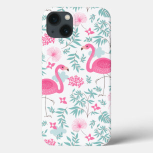 Pink Flamingo & Tropical Flowers G7 iPhone 13 Case
