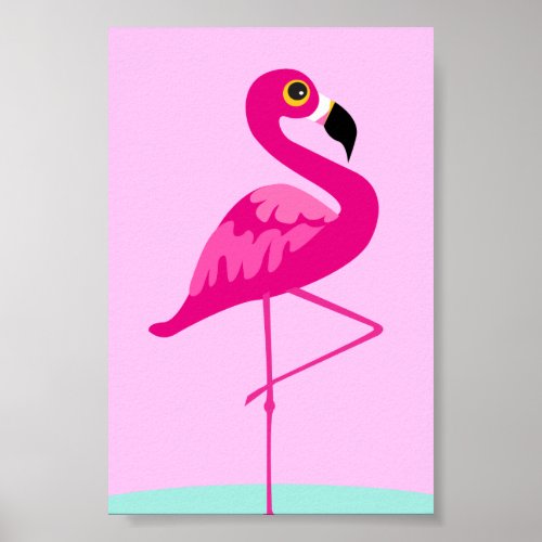 Pink flamingo tropical graphic print