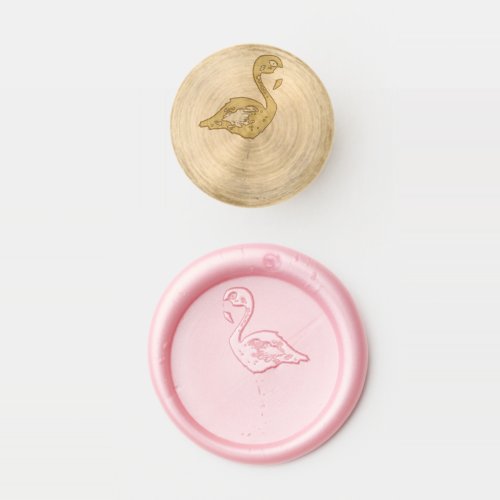 Pink Flamingo Tropical Island Cartoon Bird Wax Seal Stamp