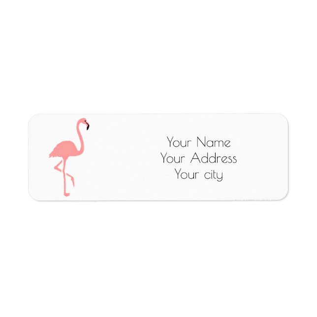 pink flamingo tropical label (Front)