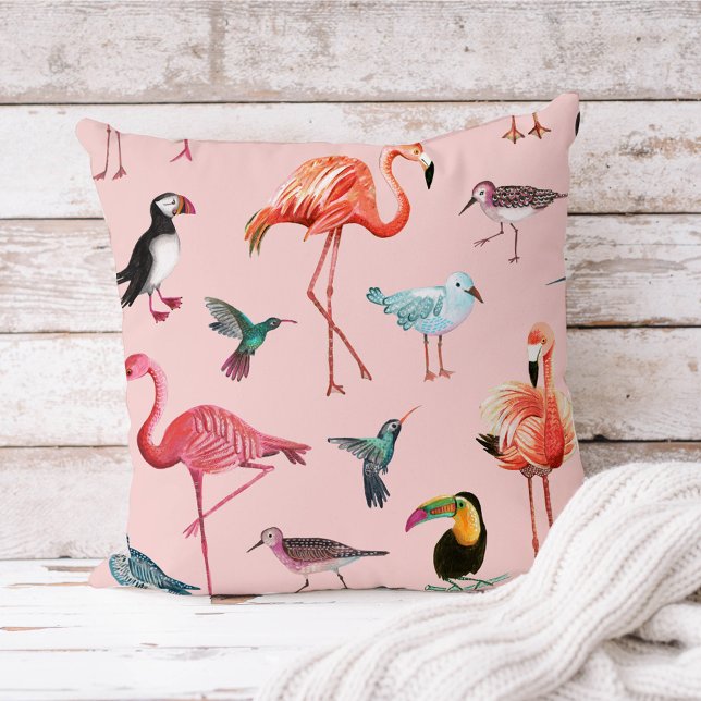 Pink Flamingo Tropical outdoor | Pillow (Creator Uploaded)