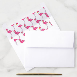 Pink Flamingo Tropical Paradise Island Bird Envelope Liner