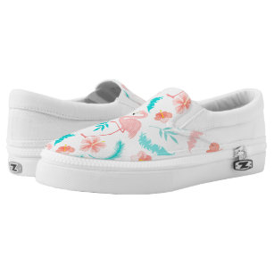 Vosda Tropical Flamingo Pineapple Classic Womens Canvas Slip-On Shoes Sneaker
