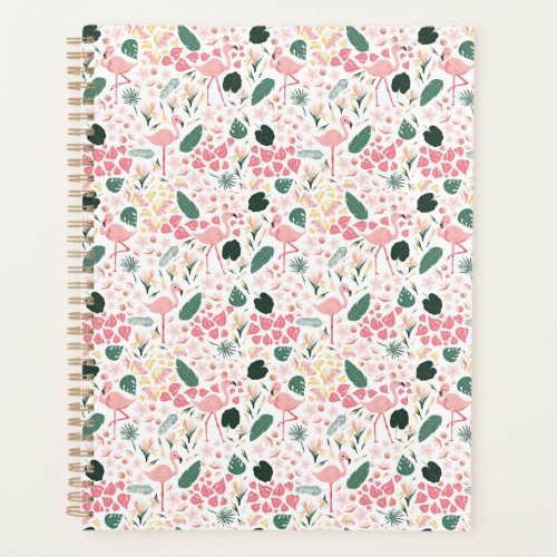Pink Flamingo Tropical Pattern Planner