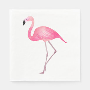 Pink Flamingo Tropical Wedding Bridal Shower Luau Napkins