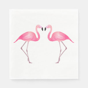 Pink Flamingo Tropical Wedding Bridal Shower Luau Napkins