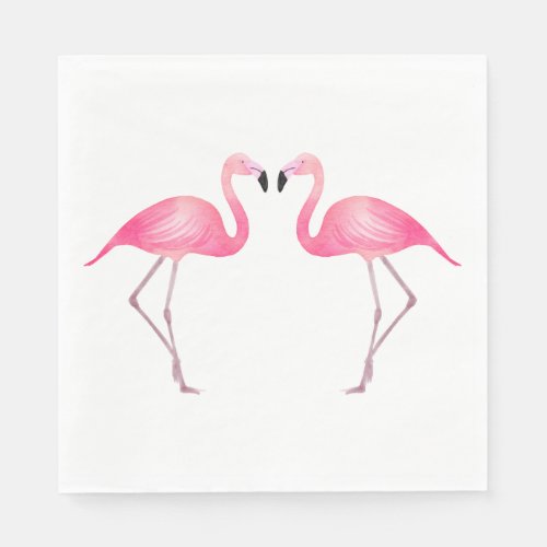 Pink Flamingo Tropical Wedding Bridal Shower Luau Napkins