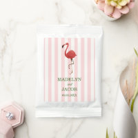 Pink Flamingo Tropics Cabana Striped Wedding