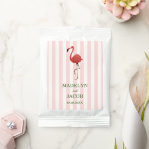 Pink Flamingo Tropics Cabana Striped Wedding Lemonade Drink Mix