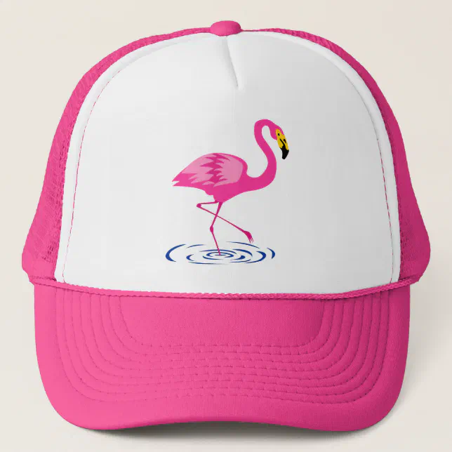 pink flamingo trucker hat