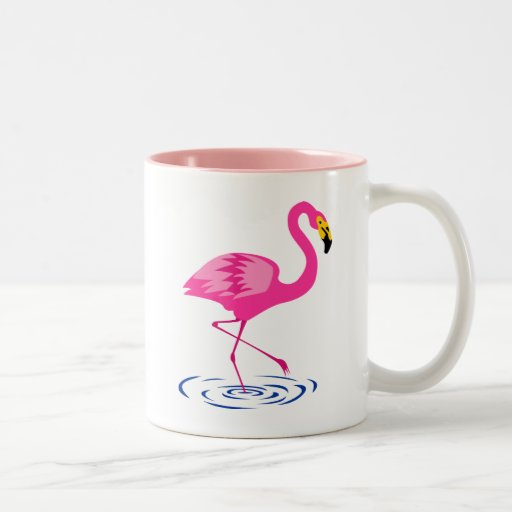 Pink Flamingo Two-Tone Coffee Mug | Zazzle
