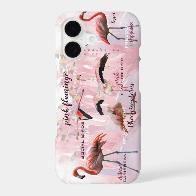 Pink Flamingo Typography | Customized Iphone Case (Back)