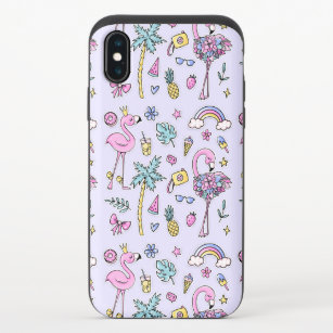 Pink Flamingo iPhone X Slider Case