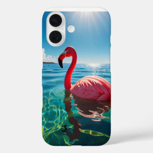 Pink Flamingo Under The Sky iPhone 16 Case