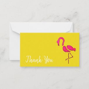 Pink flamingo unique pop art note card