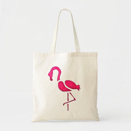 Pink flamingo unique pop art tote bag
