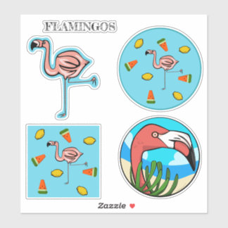 Pink Flamingo Vinyl Stickers