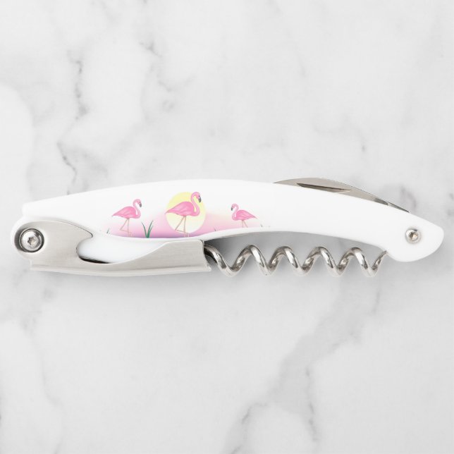 Pink Flamingo Waiter's Corkscrew (Front)