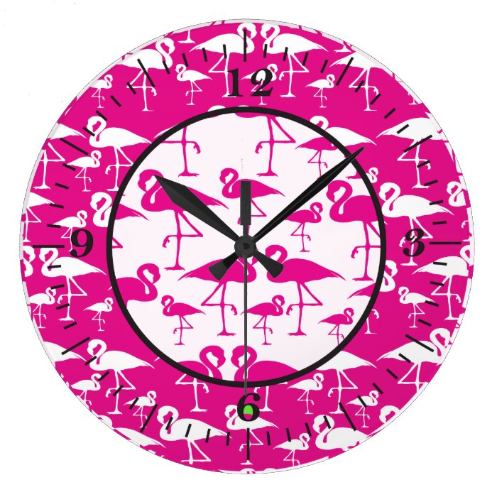 Pink Flamingo Wall Clock | Zazzle