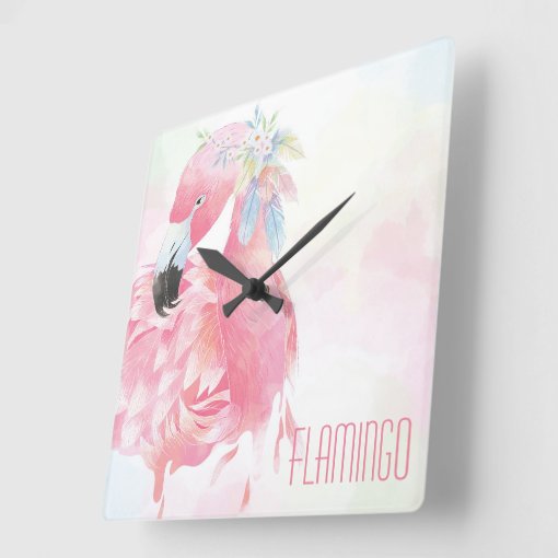 Pink Flamingo Wall Clock | Zazzle