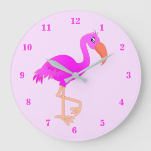 Pink Flamingo Wall Clock