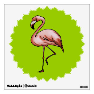 pink flamingo wall decal