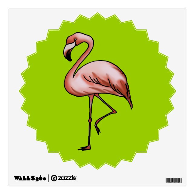 pink flamingo wall decal (Front)