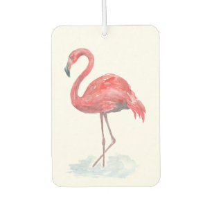 Pink Flamingo, watercolor . Air Freshener