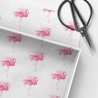 Pink Flamingo Watercolor Pattern Beach