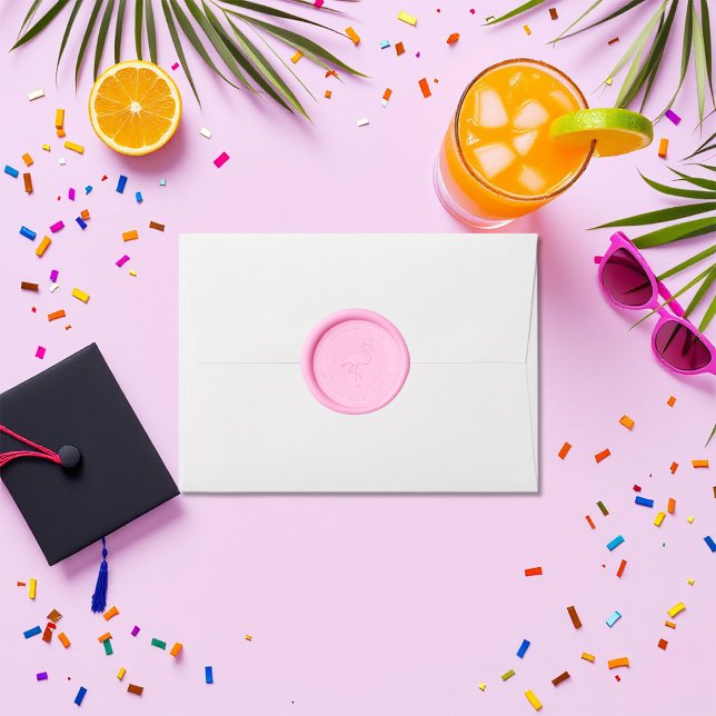 Pink Flamingo Wax Seal Sticker (Pink Flamingo Wax Seal Sticker)