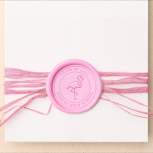 Pink Flamingo Wax Seal Sticker