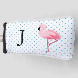 Pink Flamingo with Monogram Putter Cover