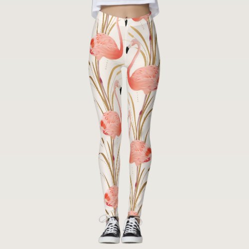 Pink Flamingo Workout Leggings