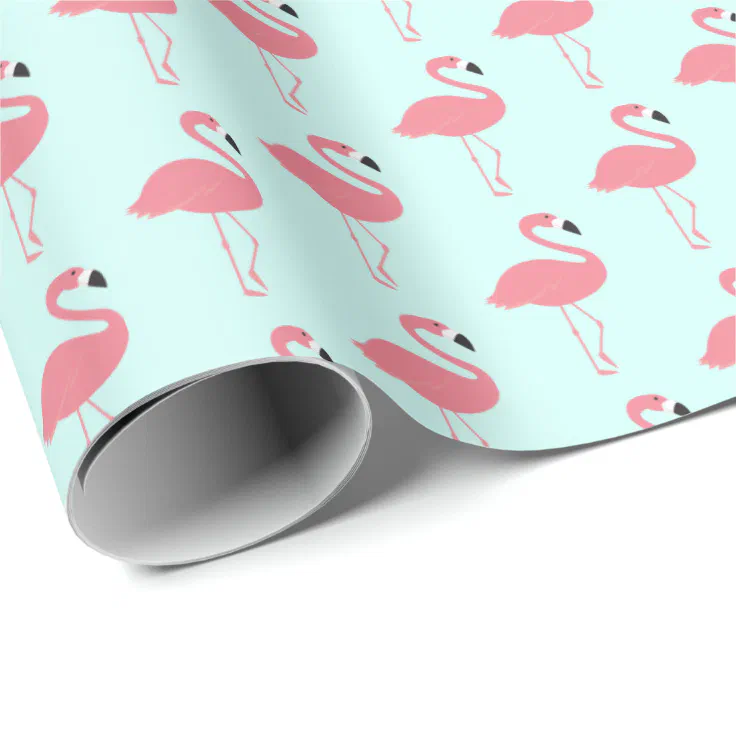 Pink Flamingo Wrapping Paper Zazzle