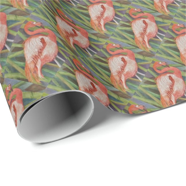 PINK FLAMINGO WRAPPING PAPER (Roll Corner)