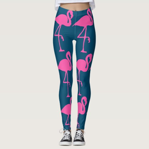 PINK FLAMINGO YOGA PANTS