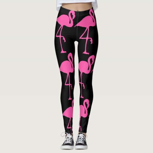 PINK FLAMINGO YOGA PANTS